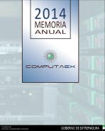 Portada de la memoria anual 2014 de la Fundación COMPUTAEX